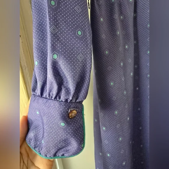Vintage Schrader Sport Blue Long Sleeve Dress - Picture 5 of 7